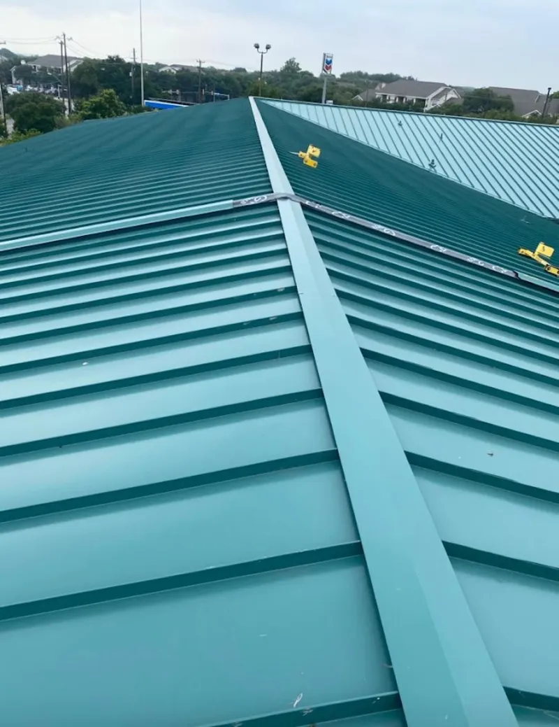 Green commercial metal roof ridge and valley for Metal Roof Repair in Hanahan